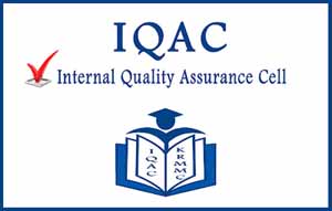 Logo of the Internal Quality Assurance Cell (IQAC) featuring a checkmark and an open book with a graduation cap.